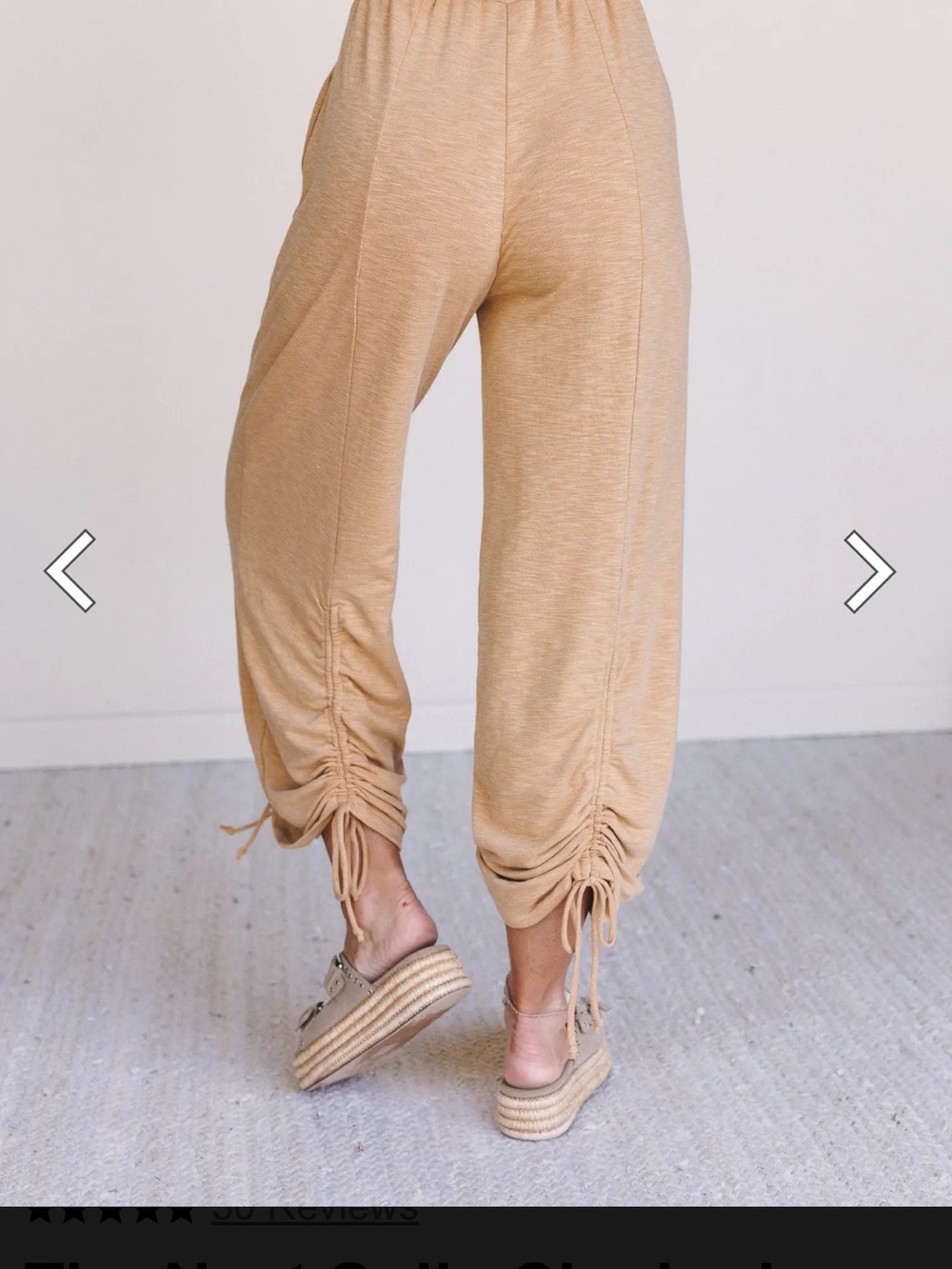 Drawstring Ruched-Hem Jogger Pants - Picture 5 of 5